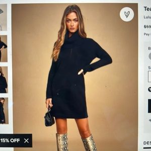 Lulu’s Reader Black Sweater Dress